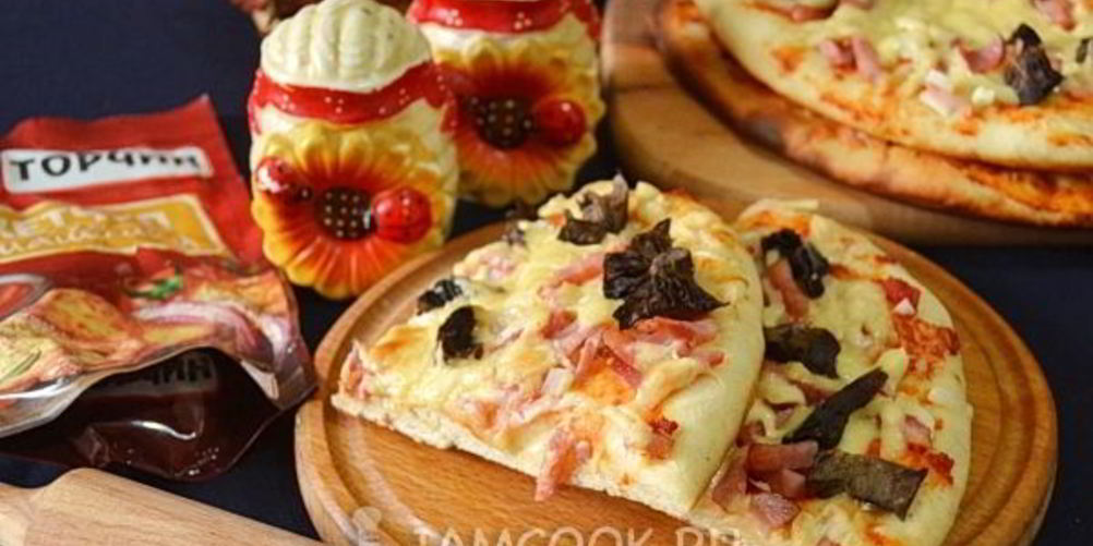 Рецепт пиццы с беконом