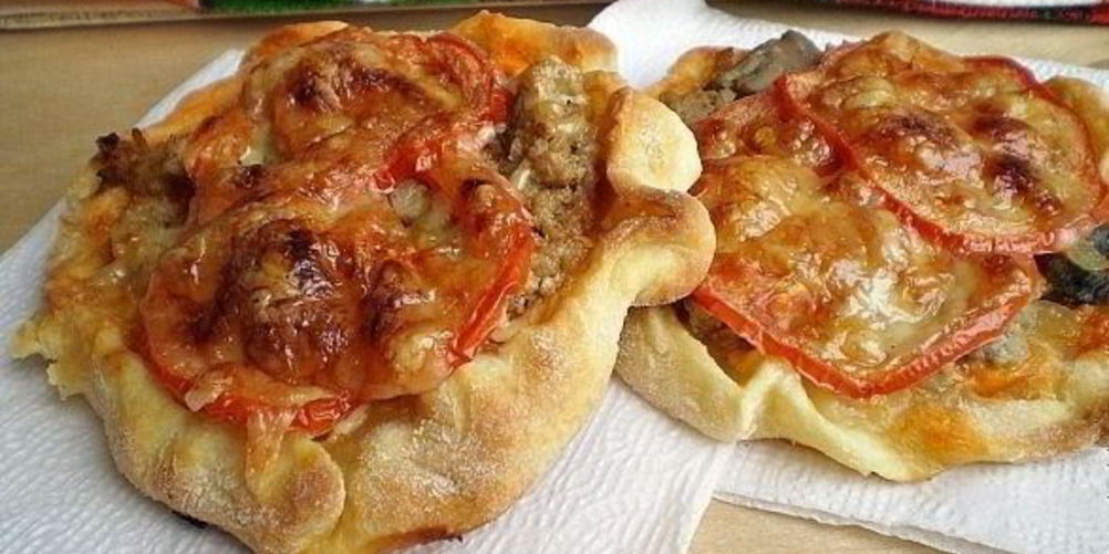 Рецепт пиццы с фаршем и грибами