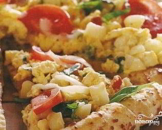 Пицца с картошкой и курицей