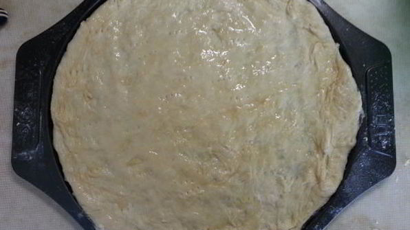 пицца с креветками и рукколой