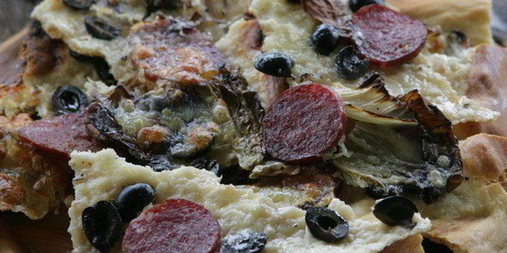 Рецепт пиццы с радиккио и моцареллой