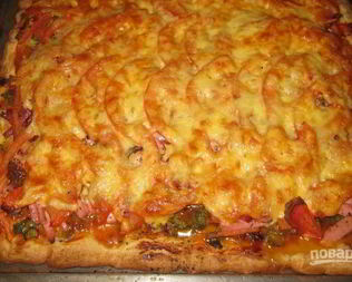 Пицца в духовке на майонезе