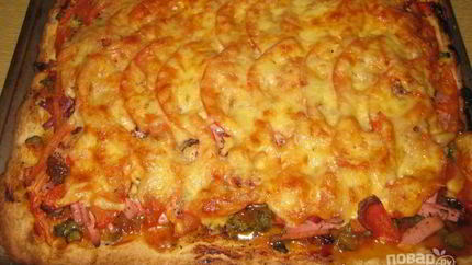 Пицца в духовке на майонезе