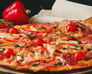 Заливная пицца на кефире в духовке