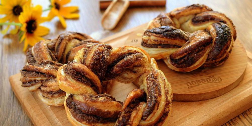 Рецепт крученых пончиков с нутеллой