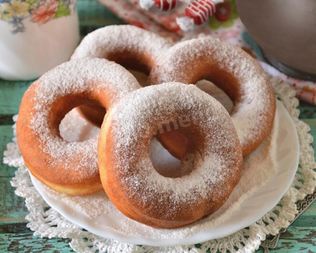 Пончики на кефире классические