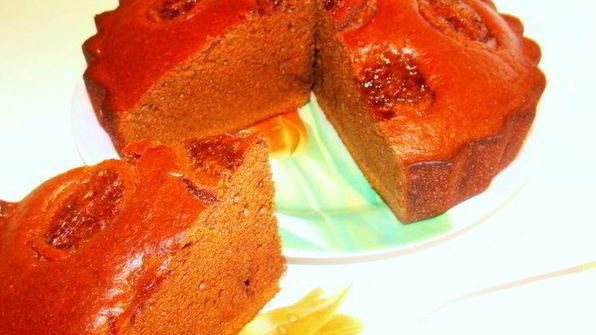 коврижка на гранатовом соке с карамелизированными апельсинами