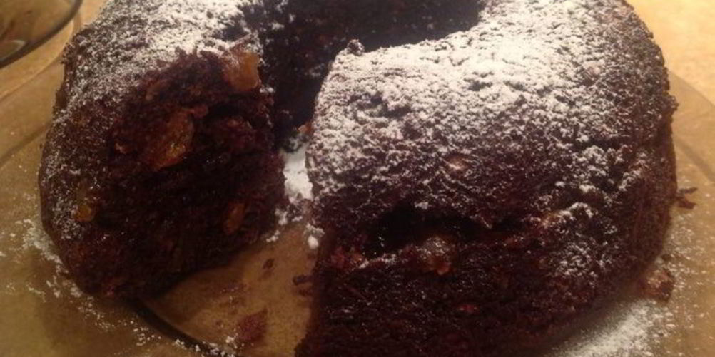 Рецепт постной коврижки с миндалем, изюмом и черносливом