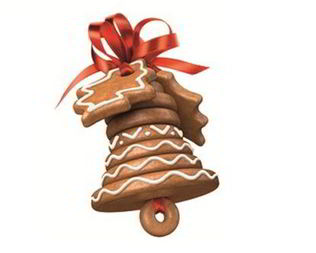 Пряник с глазурью Рождественский колокольчик