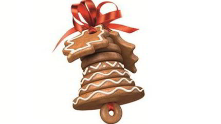 Пряник с глазурью Рождественский колокольчик