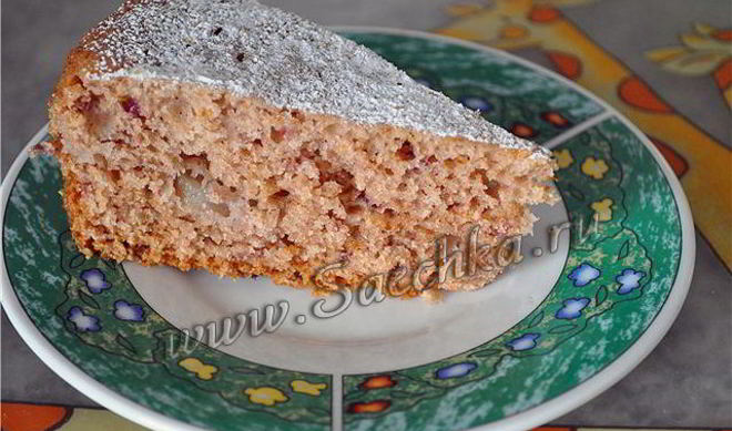 Постная шарлотка