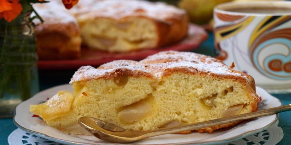 Рецепт шарлотки с грушами