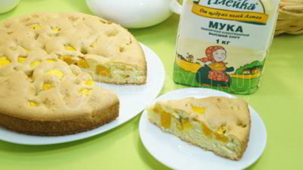 шарлотка с тыквой