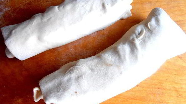 банановый штрудель в мармеладной карамели