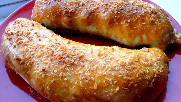 банановый штрудель в мармеладной карамели