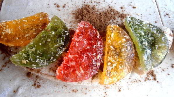 банановый штрудель в мармеладной карамели