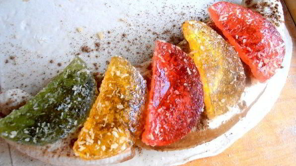 банановый штрудель в мармеладной карамели