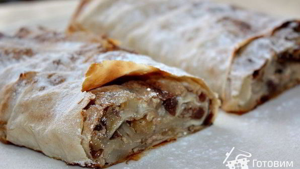 грушево-творожный штрудель