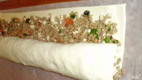 мясной штрудель в духовке