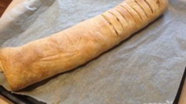 штрудель с грушей и яблоком