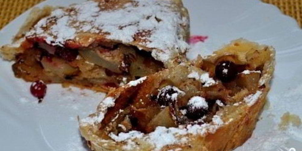 Рецепт штруделя с грушей