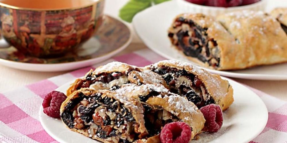 Рецепт штруделя с изюмом