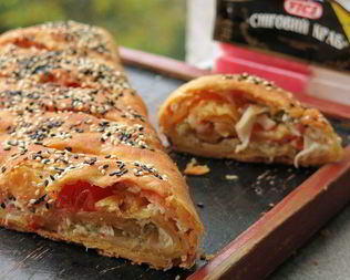 Штрудель с крабовыми палочками