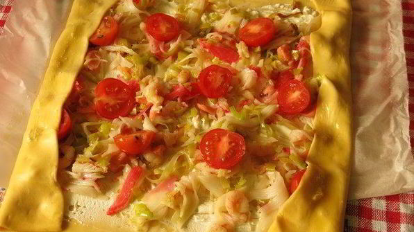 штрудель с крабовыми палочками