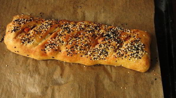 штрудель с крабовыми палочками