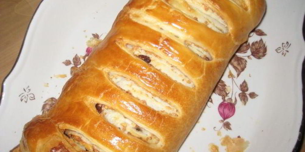 Рецепт штруделя с яблоками и изюмом