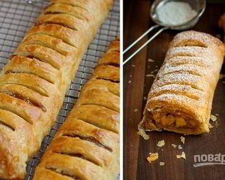 Штрудель с яблоками и корицей