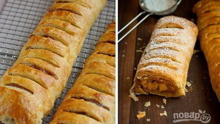 Штрудель с яблоками и корицей