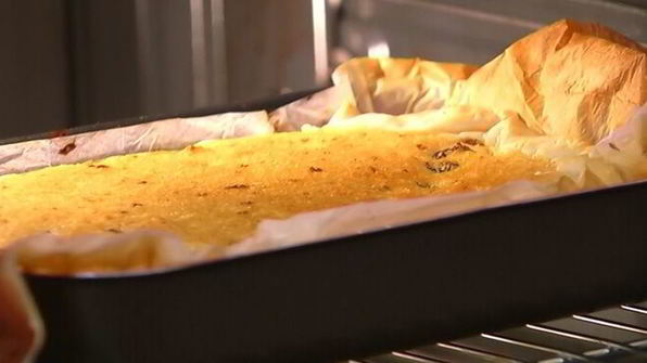 лимонный творожник с изюмом