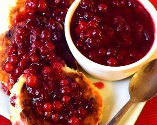 Немецкие сырники с клюквой