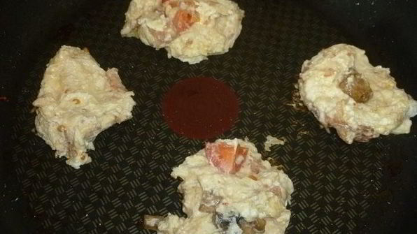 сырники с беконом и грибами