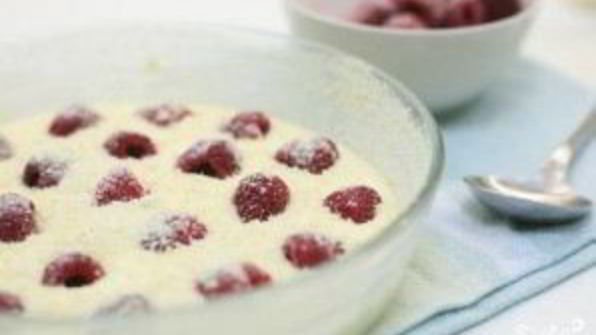 творожник с малиной