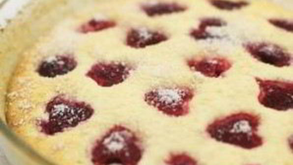 творожник с малиной