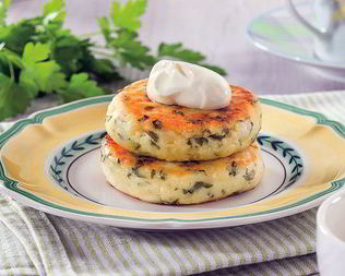 Творожники с сыром и зеленью