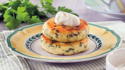 Творожники с сыром и зеленью