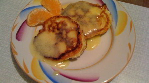 ванильно-апельсиновые сырники с апельсиновым кердом