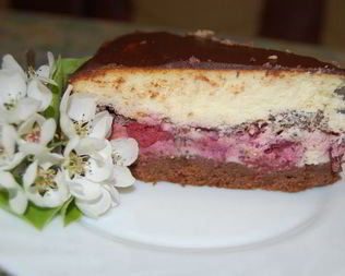 Вишнево-шоколадный сырник