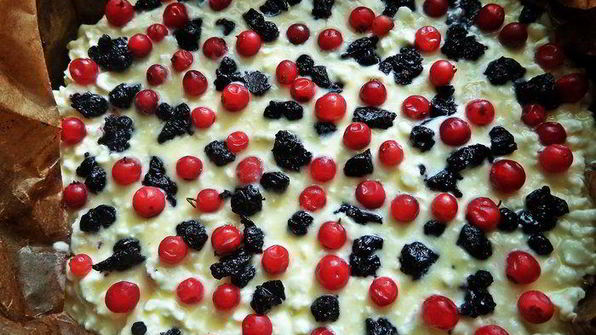 ягодный творожник без муки