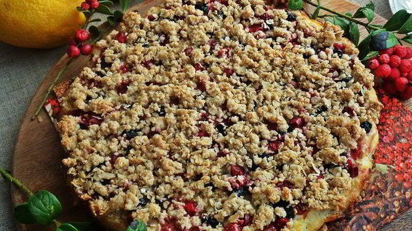 ягодный творожник без муки