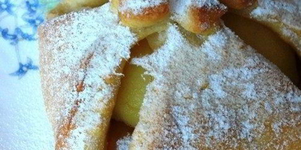 Рецепт творожного теста с яблоками