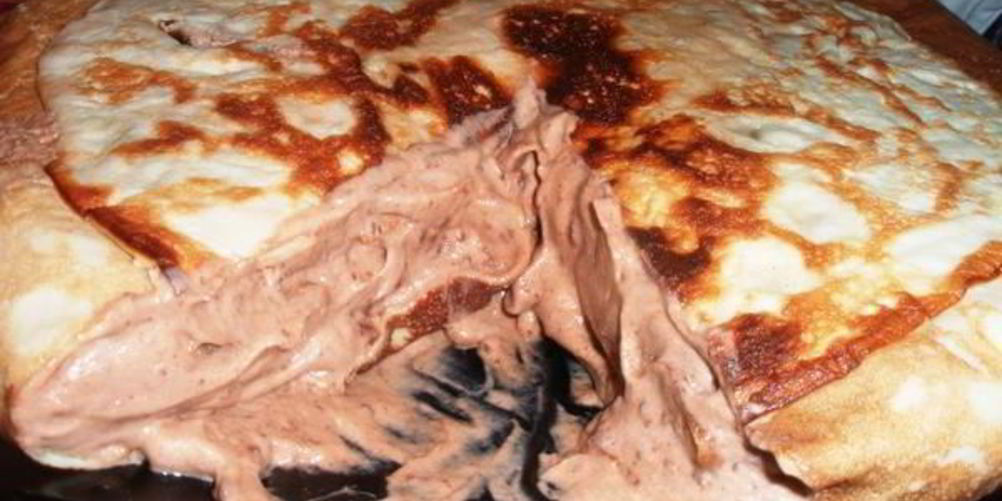 Рецепт блинного торта с шоколадным муссом