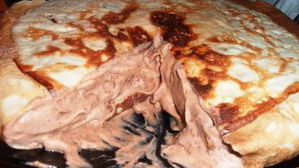 Блинный торт с шоколадным муссом