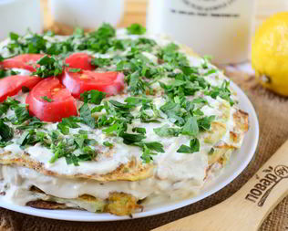 Кабачковый торт с помидорами