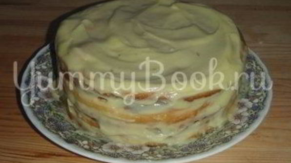 медовый торт с заварным кремом и ириской