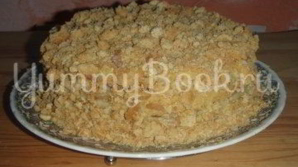 медовый торт с заварным кремом и ириской