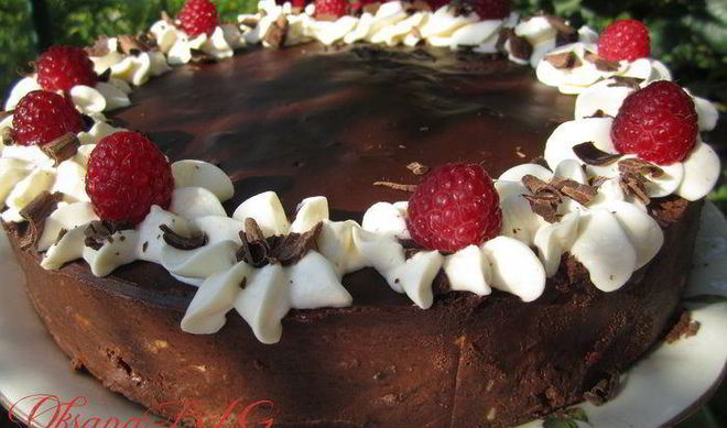 Шоколадный торт без выпечки
